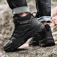 Men's Hiking Boots - Black - Ankle Support