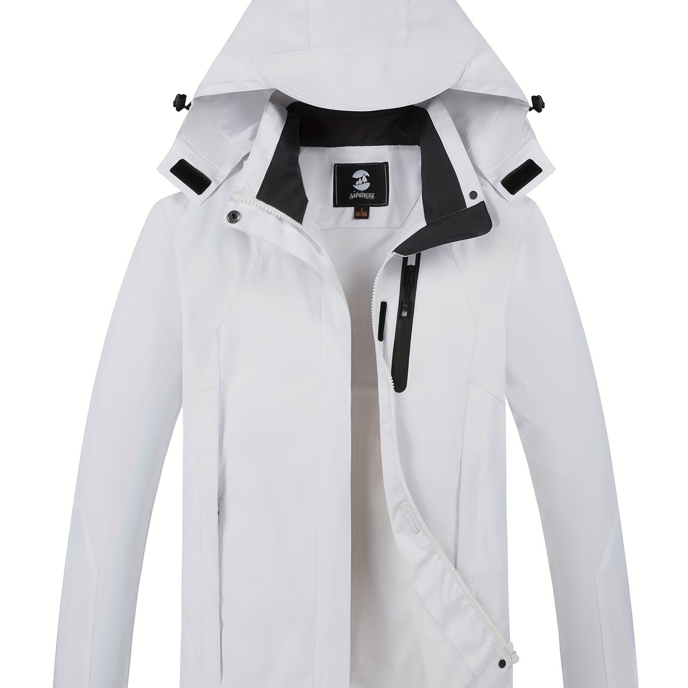 Women's Waterproof Jacket with Hood - 5,000 mm Rain Protection - Windproof & Lined