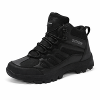 Men's Hiking Boots - Black - Ankle Support