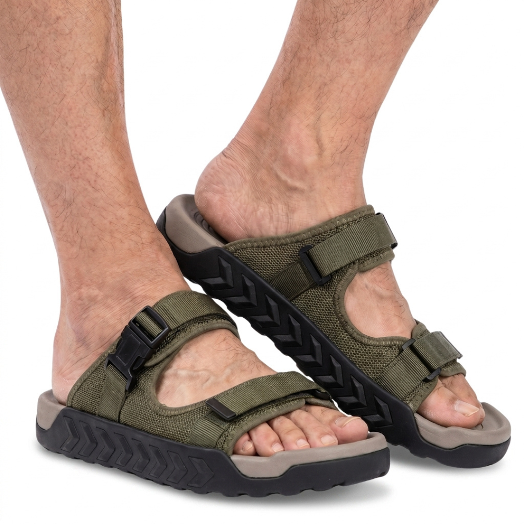 Men’s Outdoor Sandals - Adjustable Buckles - Anti-Slip Sole