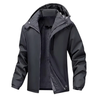 Men's Waterproof Jacket - Fleece-Lined & Windproof