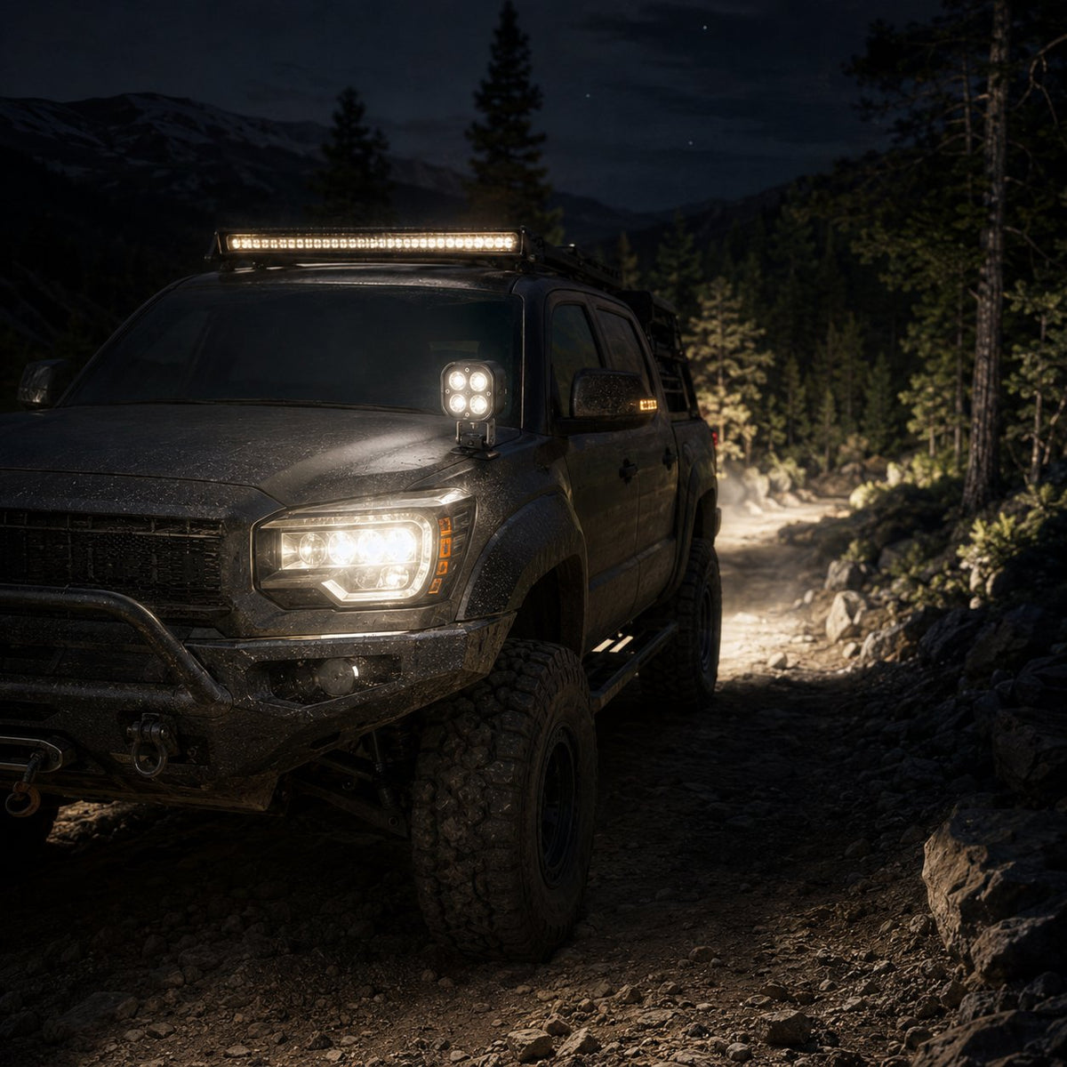 Remote Control Spotlight for Truck - Magnetic LED Work Light - 360° Swivel