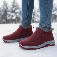 Women's Winter Boots - Waterproof & Slip-On - Warm Fur Lined