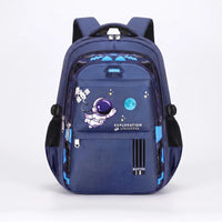 Kids Backpack for Boys - Astronaut Print - Three Zipped Compartments