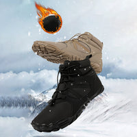 Winter Barefoot Boots - High-Top Fleece Lined - Waterproof Non-Slip Sole