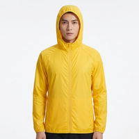 Packable Rain Jacket - Lightweight Hooded Cycling Jacket