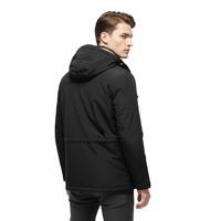Men's Waterproof Winter Jacket - 3-in-1 Removable Sleeves & Hood - Fleece Lined