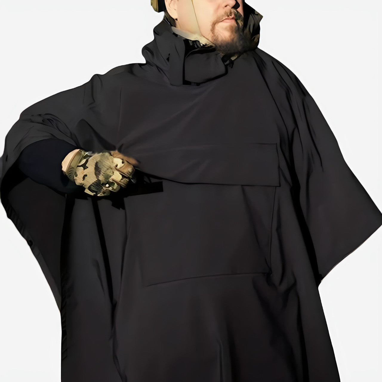Rain Poncho - Hooded & Covers Your Backpack - Big Storm Pocket