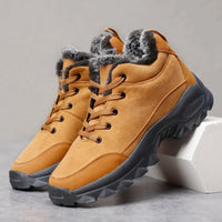 Waterproof Winter Boots for Men - Hiking Style - Side-Zip & Lace-Up