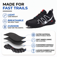 Men's Lightweight Hiking Shoes - Breathable - Deep Tread
