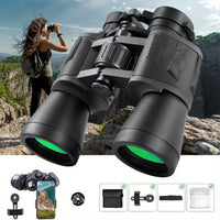 Hunting Binoculars 10x50 - Phone Adapter & Carry Case - Center Focus