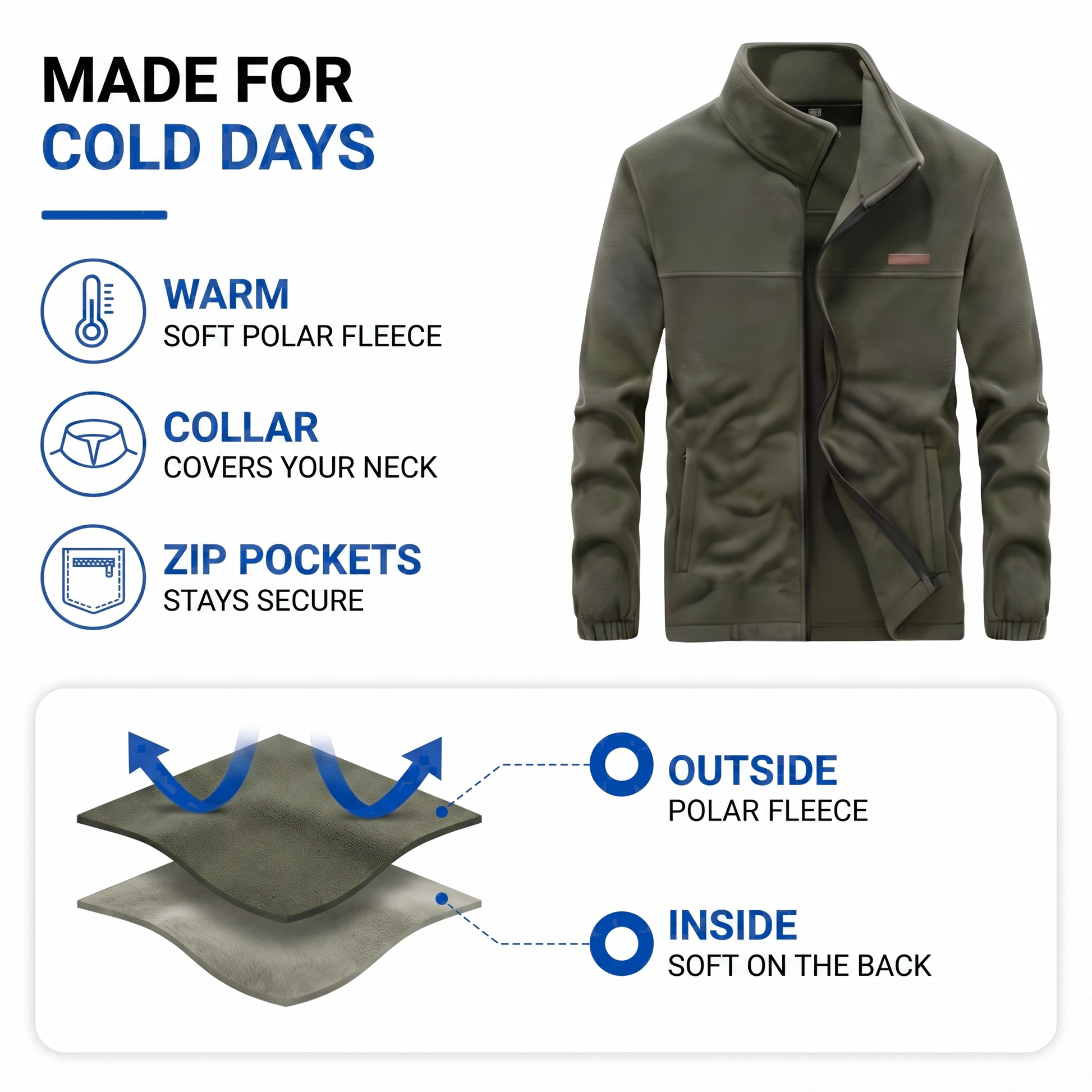 mens fleece jacket