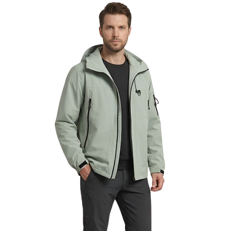 Men's Rain Jacket - Waterproof 5,000mm, Windproof Hood