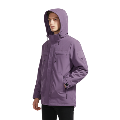 Waterproof Rain Jacket - Unisex Windbreaker with Hood
