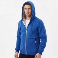 Men's Zip Up Hoodie - Sherpa Lined & Windproof - Warm Fleece Jacket