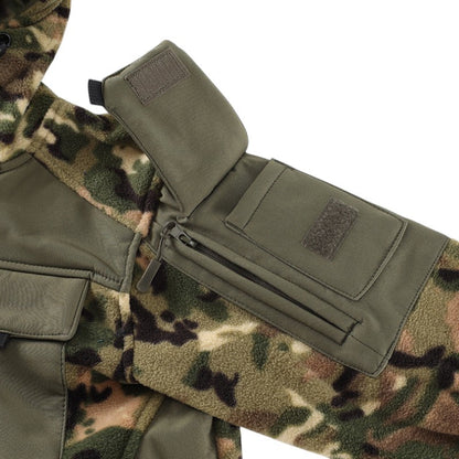 Men's Fleece Jacket - Hooded Tactical Softshell - Camo & Solid Colors