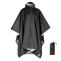 Rain Poncho with Hood - Waterproof 3-in-1 Poncho, Tarp & Sleeping Bag Cover - Packable