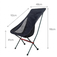 Ultra-Light Foldable Camping Chair - High-Back Portable Outdoor Chair