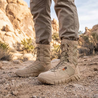 Tactical Boots for Men - Lightweight Suede & Textile - Breathable Lining