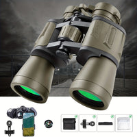 Hunting Binoculars 10x50 - Phone Adapter & Carry Case - Center Focus