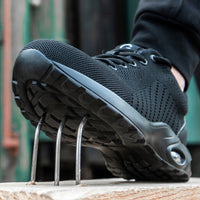 Steel Toe Shoes - Air Cushion Work Sneakers - Breathable & Puncture-Proof