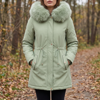 Women's Parka - Faux Fur Hood - Lined