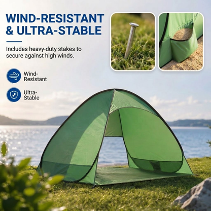 Pop-Up Beach Tent - UPF 50+ Sun Protection - Sets Up in Seconds