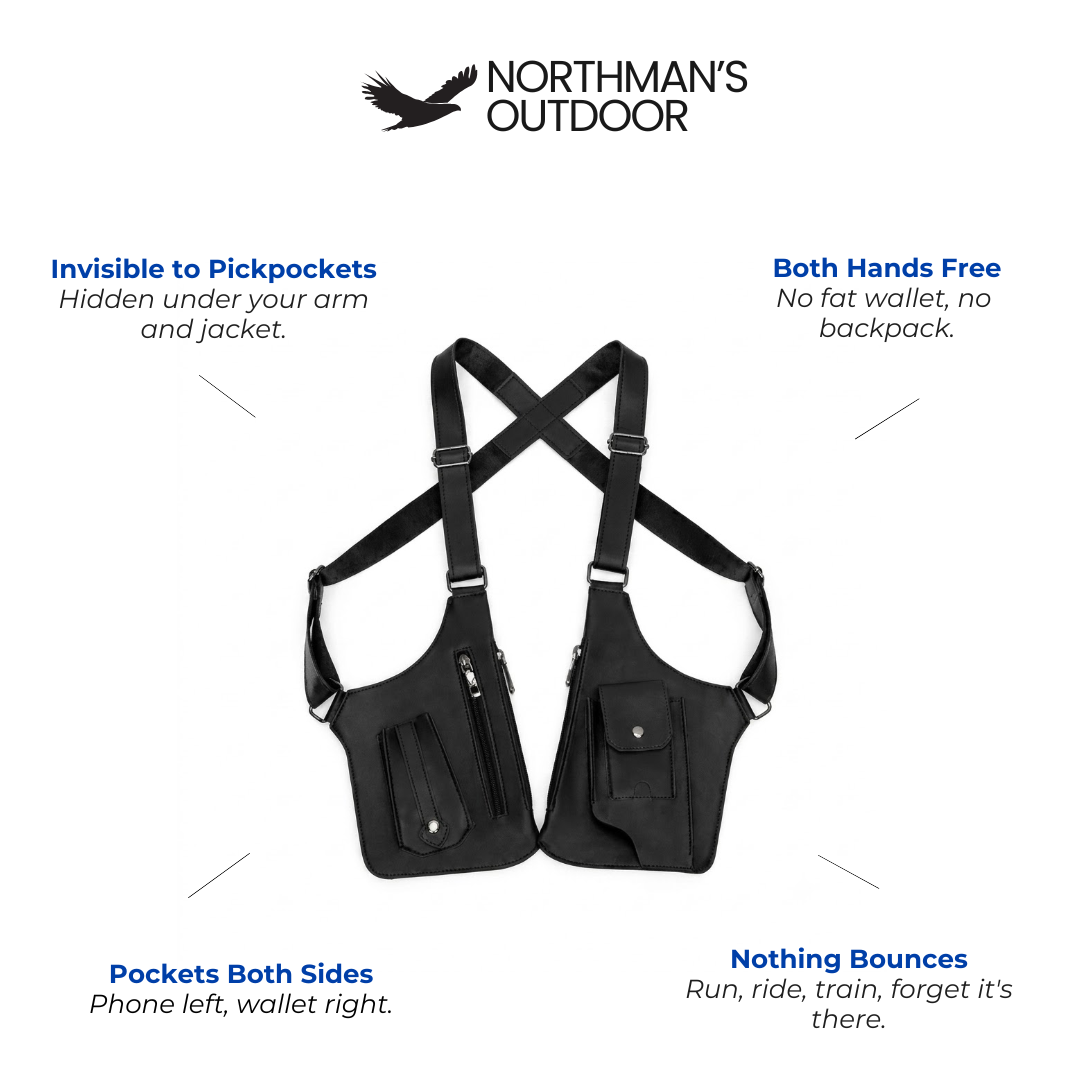 Shoulder Holster Bag Men - Anti-Theft Underarm - Hidden Pockets