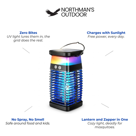 Solar Mosquito Lamp - Electric Bug Zapper - Camping Lantern