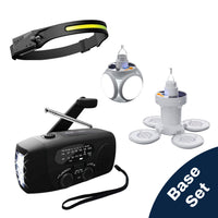 Power Outage Emergency Kit - Hand Crank Radio & LED Lantern Set