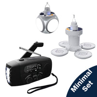 Power Outage Emergency Kit - Hand Crank Radio & LED Lantern Set