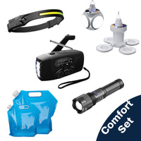 Power Outage Emergency Kit - Hand Crank Radio & LED Lantern Set