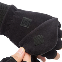 2-in-1 Flip-Top Mittens - Fingerless Base - Fleece Lined