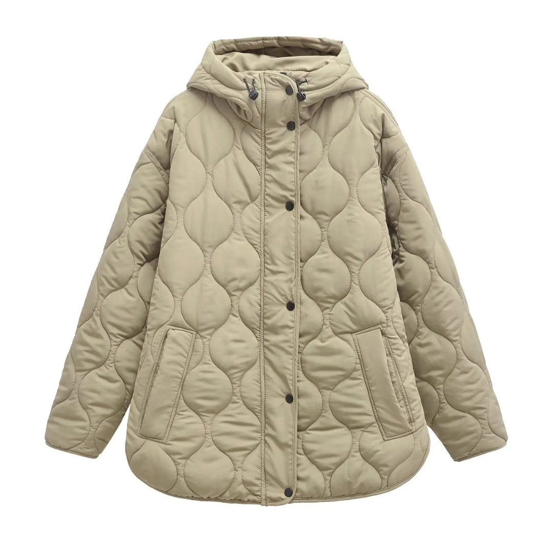 Women's Winter Coat - Waterproof & Windproof - Hooded Quilted Design