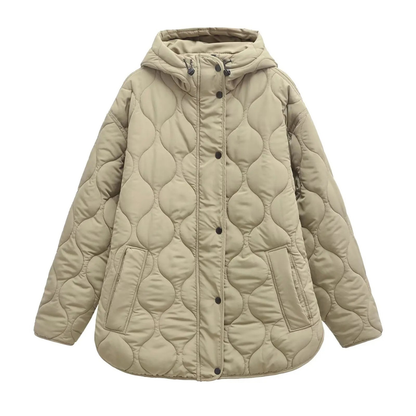 Women's Winter Coat - Waterproof & Windproof - Hooded Quilted Design