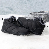 Waterproof Winter Barefoot Shoes - Fleece Lined High-Tops - Non-Slip