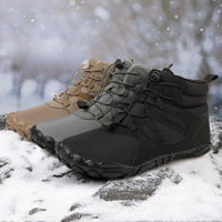 Winter Barefoot Boots - High-Top Fleece Lined - Waterproof Non-Slip Sole