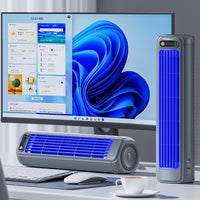 Portable Air Cooler - 3-in-1 Cordless Fan - Rechargeable, Wall-Mountable