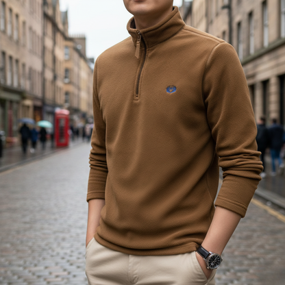 half zip fleece pullover men