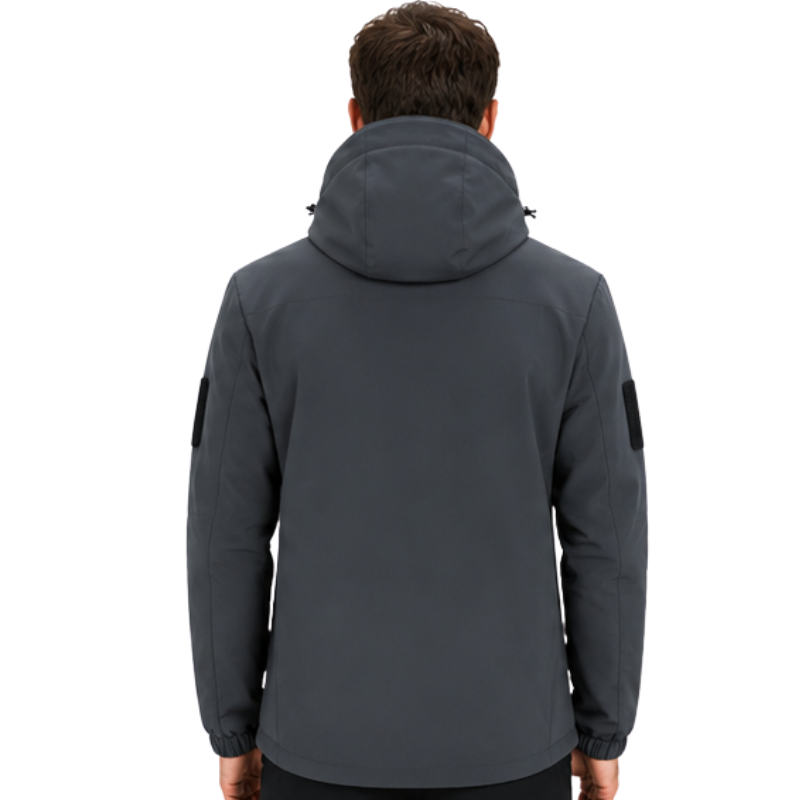Men's Softshell Jacket - Removable Hood - Fleece Lined