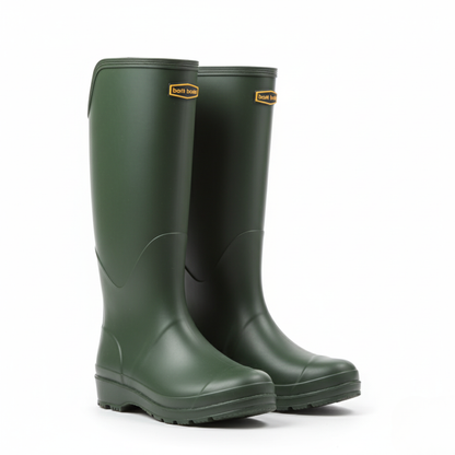 Regenstiefel Damen Kniehoch Wasserdicht & Rutschfest aus PVC
