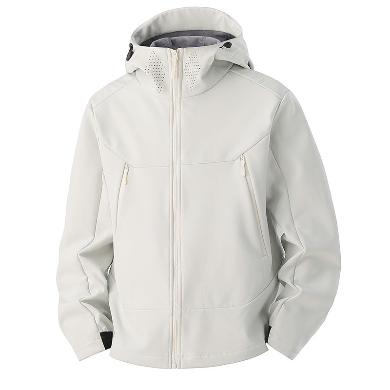 Men's Softshell Jacket - Fleece Lined & Windproof - Water-Repellent Shell