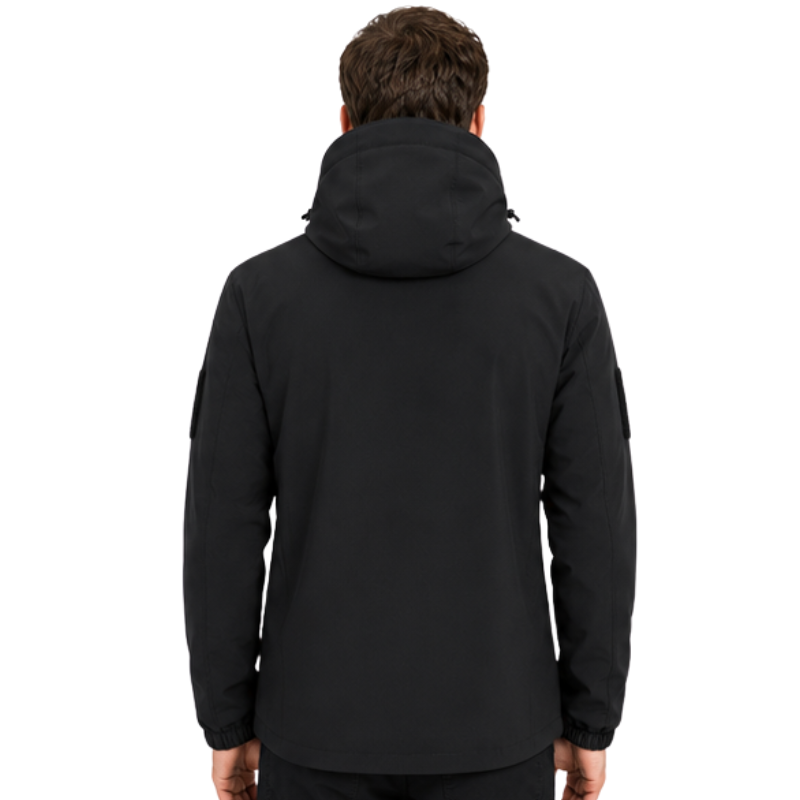 Men's Softshell Jacket - Removable Hood - Fleece Lined