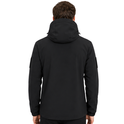 Men's Softshell Jacket - Removable Hood - Fleece Lined