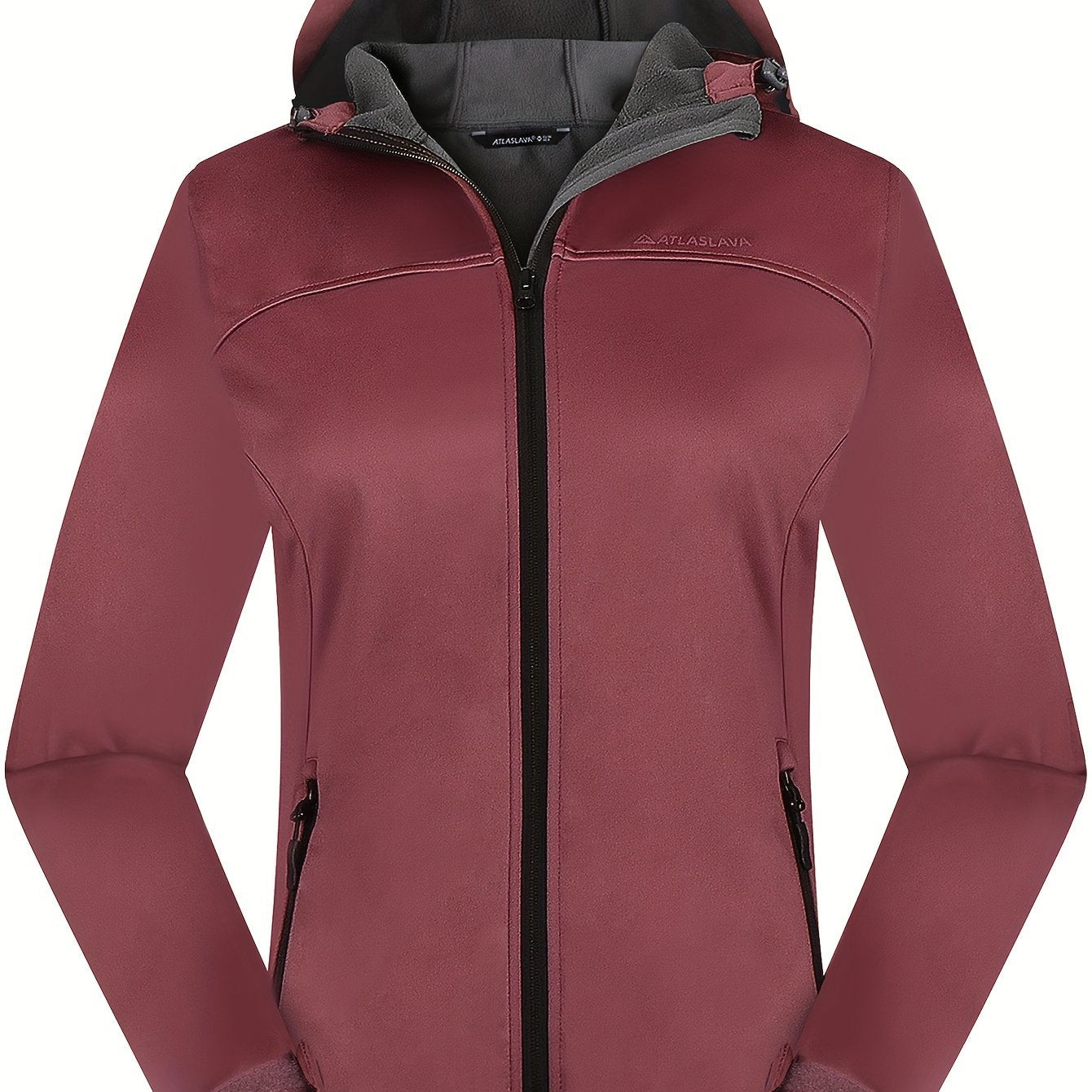 Women's Softshell Jacket - Fleece-Lined & Windproof - Adjustable Hood