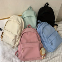 Girls School Backpack - Lightweight Nylon - Pastel Colors