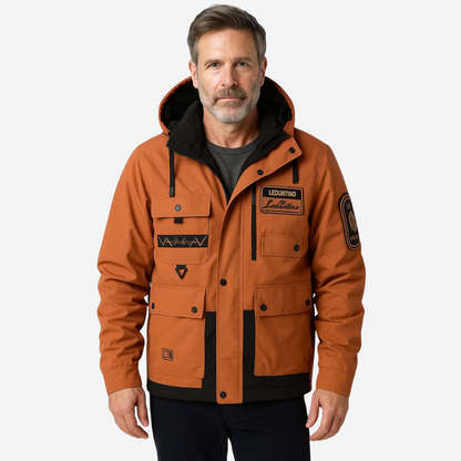 Steppjacke Herren mit Kapuze - Abnehmbar - Gefüttert