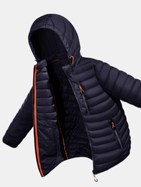 Men's Fall Jacket - Lightweight Quilted Design - Removable Hood