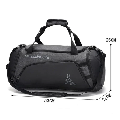 Water-Resistant Sports Duffel Bag – Multiple Compartments – Shoe Compartment