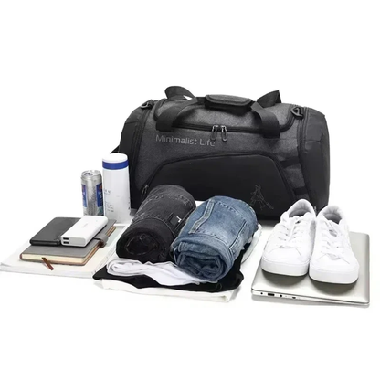 Water-Resistant Sports Duffel Bag – Multiple Compartments – Shoe Compartment